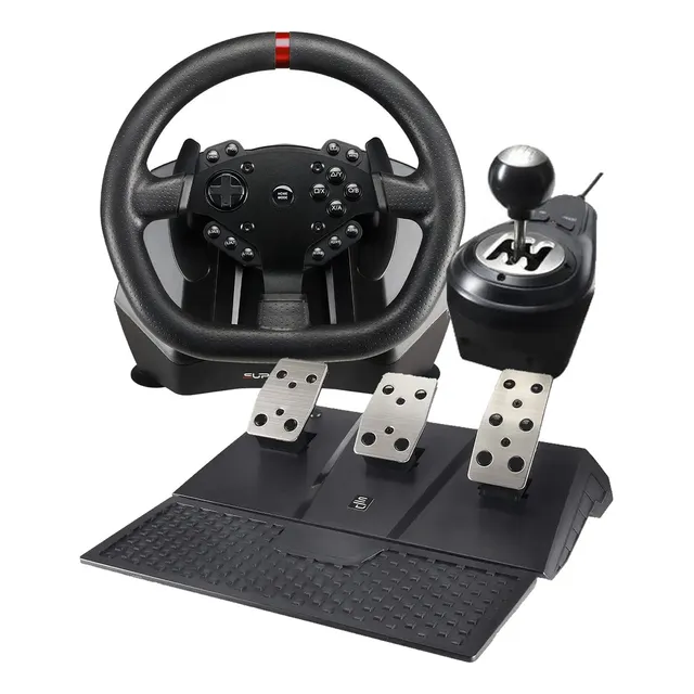 Volante Pedalera Y Palanca Superdrive Gs950-x Ps4 Xbox 3 Niv Color Negro