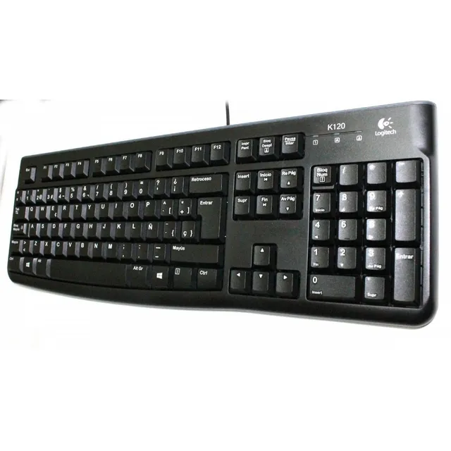 Teclado Logitech Usb K120 Resistente A Derrames Español