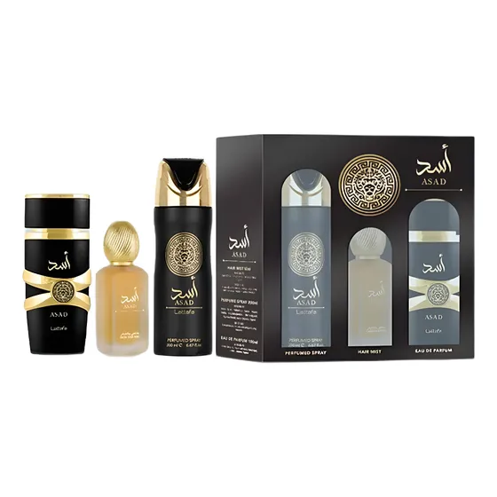 Set Lattafa Asad Para Caballero 3 Pcs Volumen De La Unidad 100 Ml