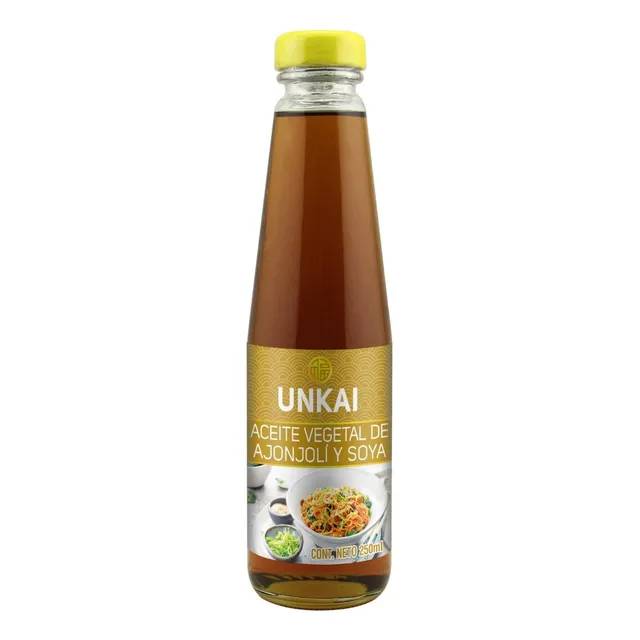 Aceite Vegetal De Ajonjolí Y Soya Unkai 250ml