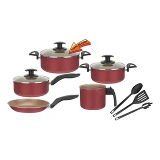 Conjunto De Panelas 5 Pçs Teflon Tampa Vidro Promoção+brinde Conjunto De Panelas 5 Pçs Teflon Tampa Vidro Promoção+brinde