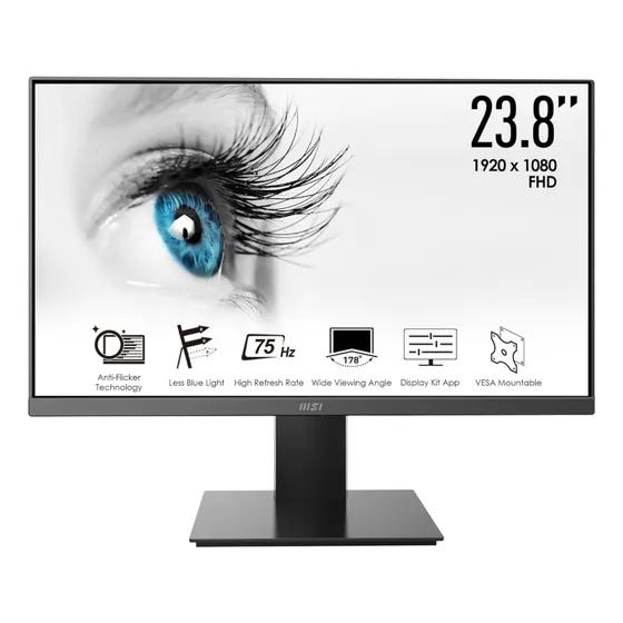 Monitor Msi Pro Mp241x 23.8 Fhd 75hz Ips Freesync Vgahdmi