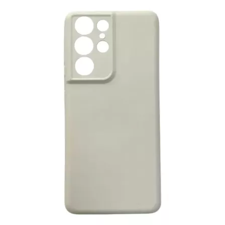 Capa Case Aveludada Compatível Samsung Galaxy S21 Ultra 6.8 Cor Branco Para S21 Ultra