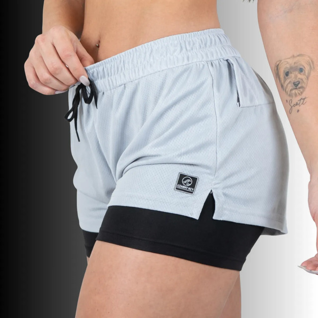 Shorts 2 Em 1 Feminino Academia Duplo Bolso Interno Corrida Shorts 2 Em 1 Feminino Academia Duplo Bolso Interno Corrida