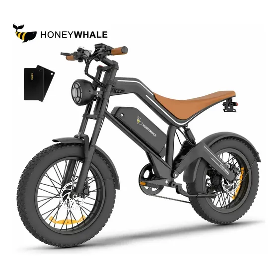 Honeywhale K6 Pro Bicicleta Elétrica Adulto, 850w Bike Motor-max, 62km Autonomia, 55km/h Velocidade, Bateria Removível De 48v/15,6ah, Moto EBike De Montanha De 7 Velocidades, Honey Whale Preto