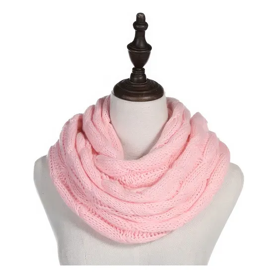 Bufanda Cuello Infinito De Lana Y Polyester Cc