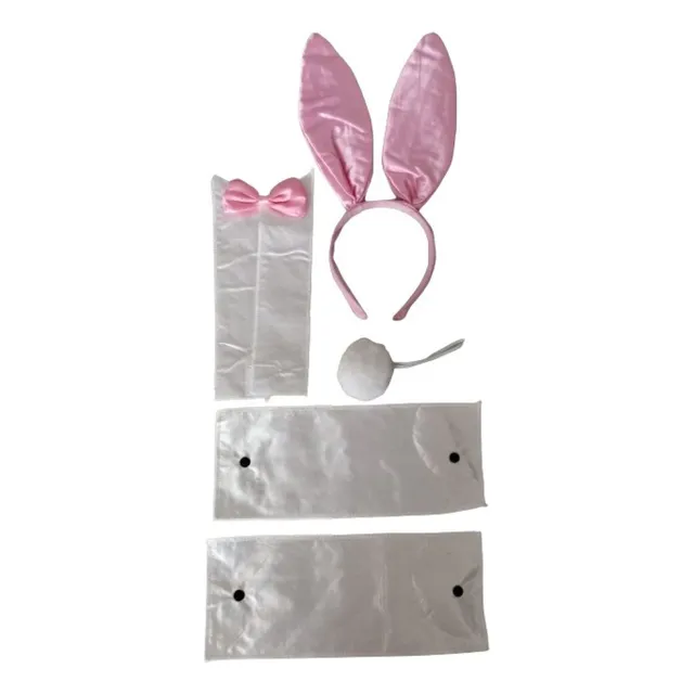 Set De Accesorios Disfraz Conejita En 3 Colores Halloween