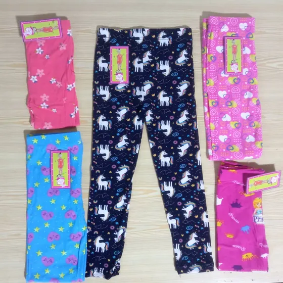 Mono De Niña Tipo Leggins Al Mayor (5 Unidades) Colores Surt