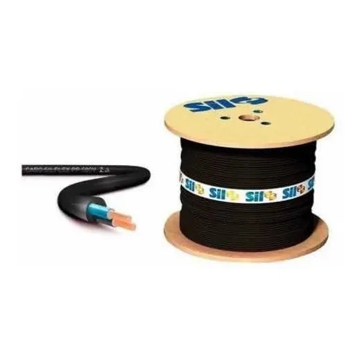 Cabo Pp 2x10mm 2 Condutores (2 Vias) 1kv Preto Sil 40 Metros