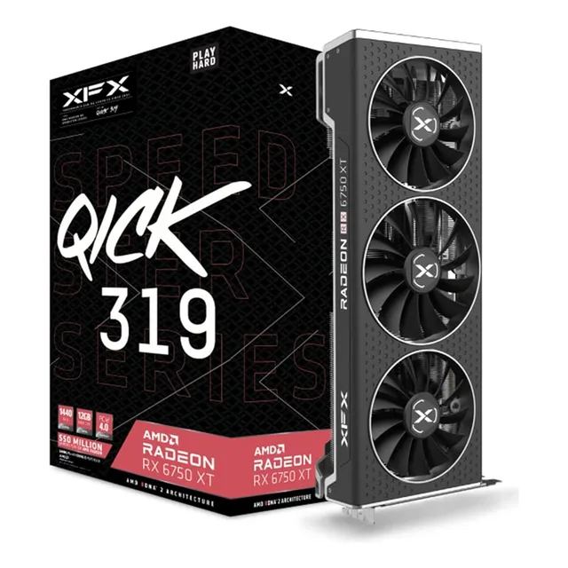 Tarjeta De Video Xfx Rx6750xt Speedster Qick319 Core 12 Gb Gddr6