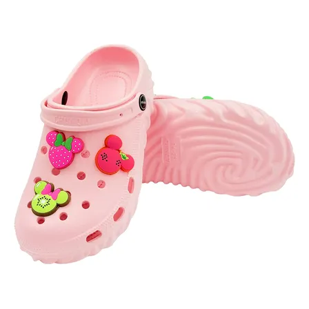 Babuche Sandalia Eva Leve Confortavel Antiderrap Pvc Unicouv Rosa Animal Print 32-33 Br