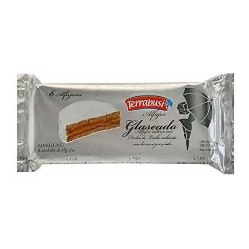 Alfajor Terrabusi Blanco Glaseado Con Dulce De Leche 300g