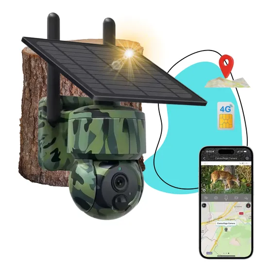 Camera Segurança A Prova D Agua Placa Solar Celular Chip 4g