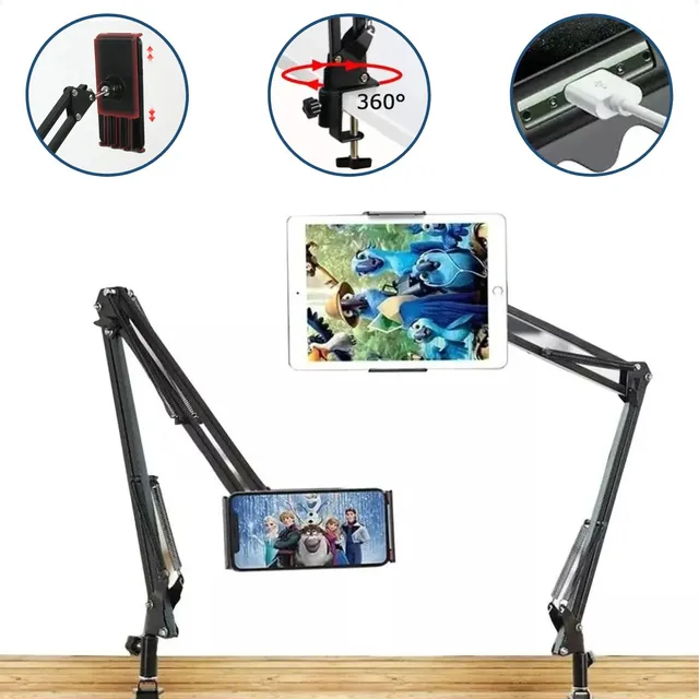 Suporte Celular Cama Mesa Braço Articulado iPad Tablet + Nfe
