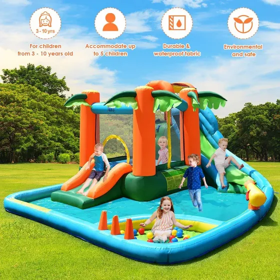 Goflame 7 1 Tobogan Acuatico Inflable Casa Rebote Do
