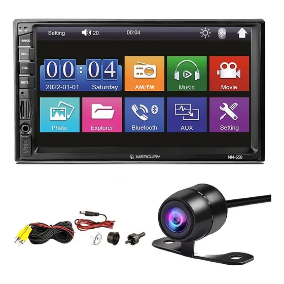 Estereo Pantalla Tactil 2 Din Gps Espejo + Camara + Control