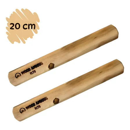 Kit 2 Mordedor Sustentável De Madeira Wood Amicus - M 20 Cm Madeira De Café