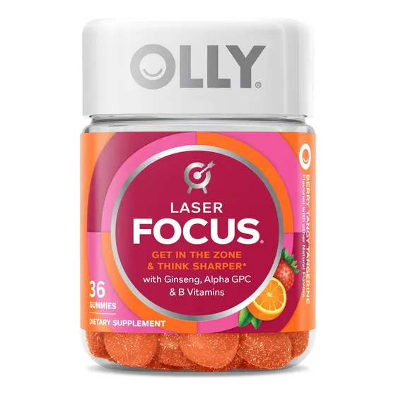 Suplemento Olly Laser Focus Gummy, 36 Unidades, Bayas Y Mand