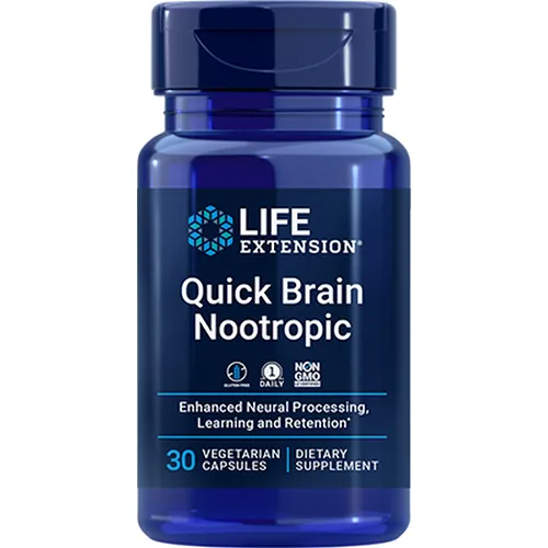 Suplemento Life Extension Quick Brain Nootrópico 30 Cápsulas