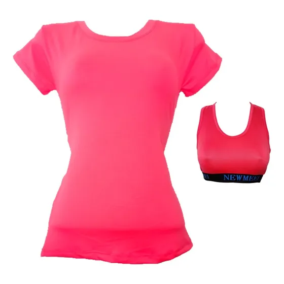 Camisa Unicolor Para Damas + Top Deportivo Inc