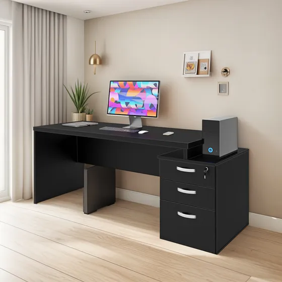 Mesa De Escritório Netmobil 190x70x77 Cm.