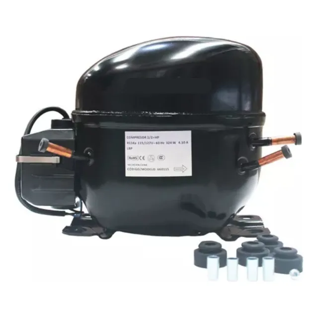Compresor Refrigerador 660115 Cold City De 1/2 Hp Gas R134
