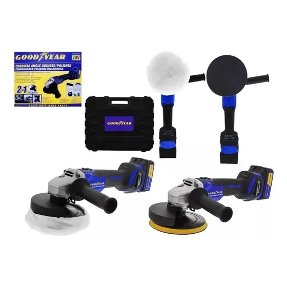 Esmeriladora + Pulidora Goodyear Inalámbrica 2 En 1 20v
