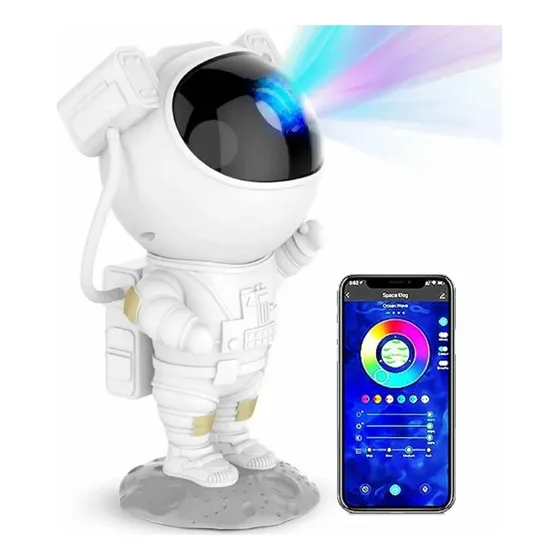 Astronauta Proyector Lampara Bluetooth Luz Galaxia Estrellas