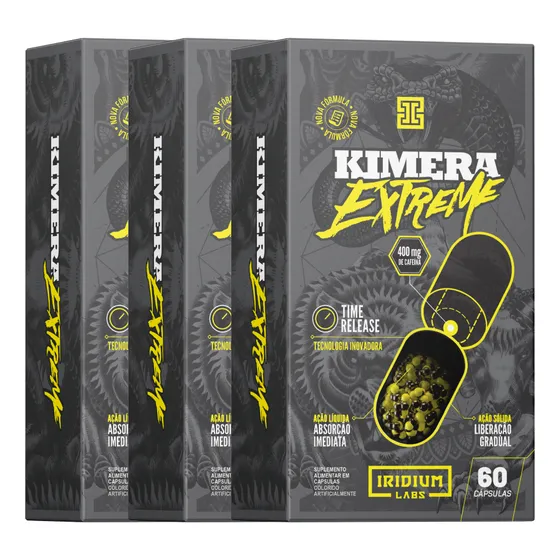 Kit 3x Kimera Extreme - 60 Cápsulas - Iridium Labs Sabor Sem sabor
