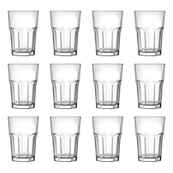 Vaso Agua 410 Ml Vidrio Set X12 Bristol Nadir Figueiredo Transparente | Cuotas sin interés