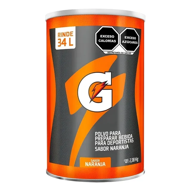 Gatorade En Polvo Naranja 2.38kg Rinde 34 L