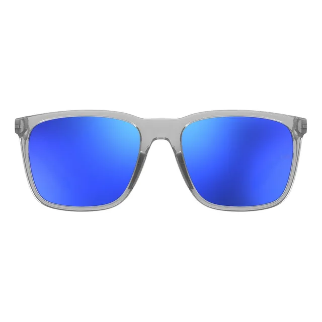 Lentes Under Armour Reliance Crystal Grey - Blue Mirror Lente Azul Varilla Plateado Armazón Gris