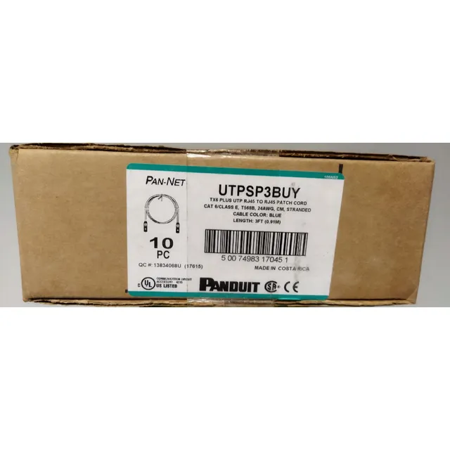 Caja Con 10 Pzas De Utpsp3buy Categria 6 Rj45 Patch Cord