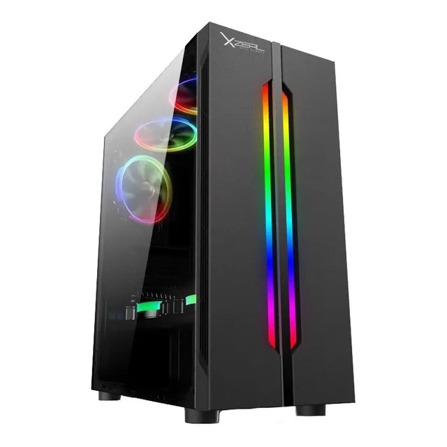Gabinete Pc Gamer XZ120 Rgb Ventana Usb 3.0 Xzeal ATX / M-ATX / M ITX