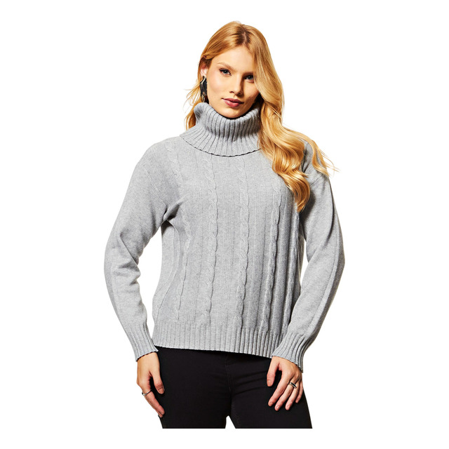 Suéter Feminino Facinelli Gola Alta Longa Suéter Feminino Facinelli Gola Alta Longa