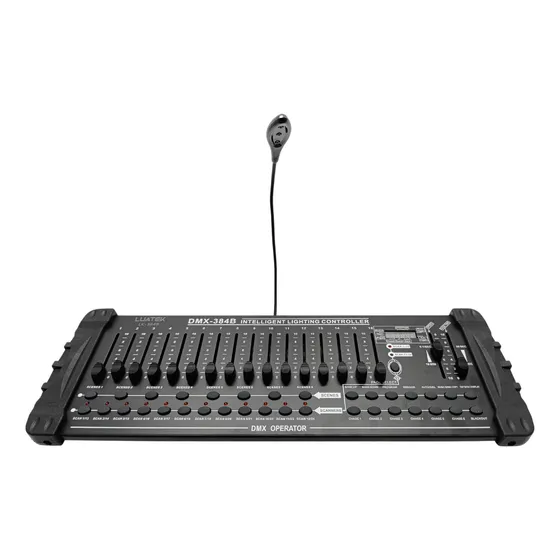 Painel Controle De Luz Dmx Com 384 Canais Midi 24 Luzes
