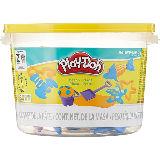 Play-doh Balde De Playa | Incluye 3 Latas Y Cortadores