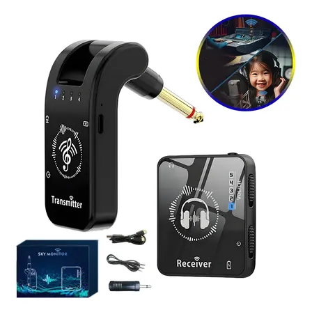 Retorno Sem Fio Receptor Monitor In-ear Retorno De Ouvido 5v Preto
