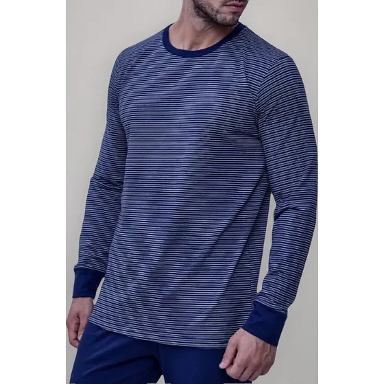 Pijama De Hombre Invierno Manga Larga Eyelit Art. 1886
