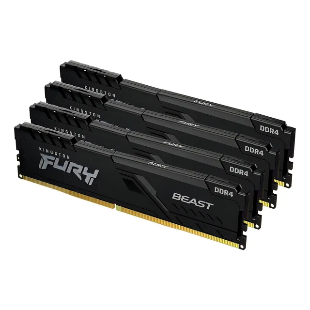Kingston Fury Beast Black 16gb Kit (4x4gb) 3200mhz Ddr4 Cl16