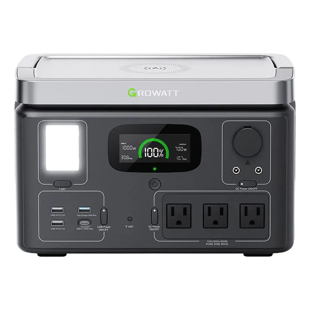 Estación De Energía Portátil Growatt Ups 538wh 600w