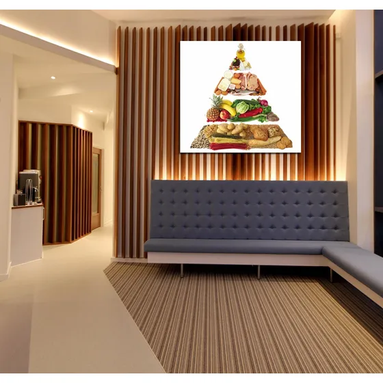 Cuadro 30x30cm Piramide Nutricional Alimentaria Salud Comida