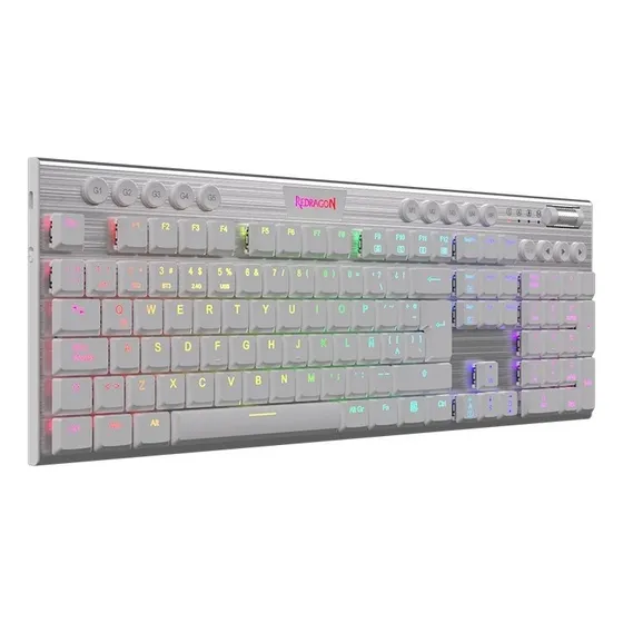 Teclado Mecánico Gamer Redragon Horus K618w-rgb, Wireless, Full Size, Red Switch