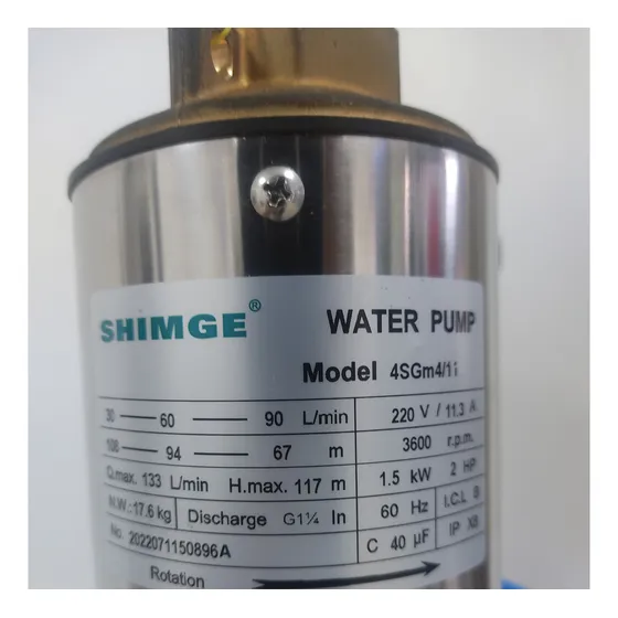 Bomba Sumergible Para Pozo 2hp 220v Monofasica