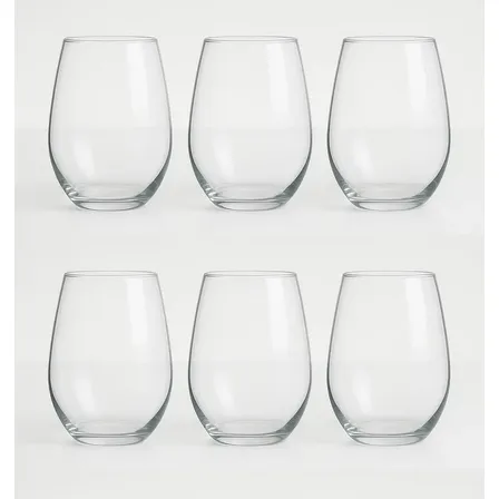 Jogo 6 Copos Vidro 440ml Amber Pasabahce Água Suco Transparente Cristal