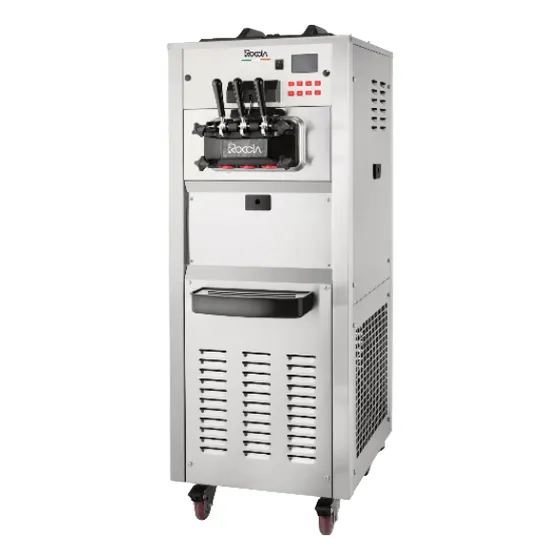 Maquina De Helados Soft Tres Sabores Piso Alta Gama Roccia