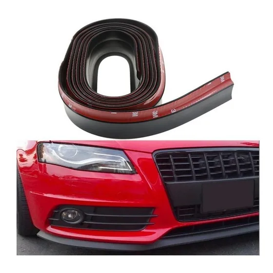 Lip Spoiler Delantero Difusor Bumper Universal Negro Mate 