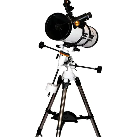 Telescópio Refletor Newtoniano 130mm Andrômeda 2 Uranum Eq3 Astronômico Luneta Para Ver Nebulosas Planetas Galáxias Estrelas Branco