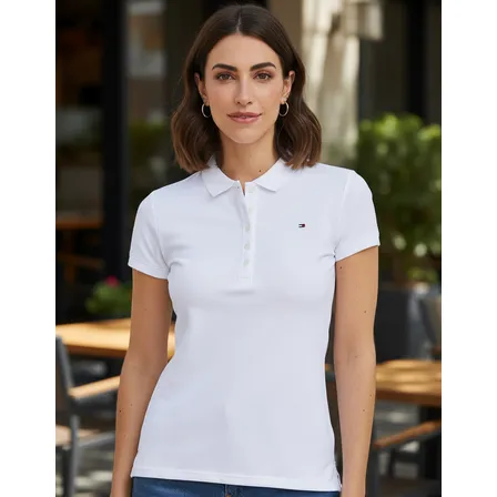 Blusa Tommy 1985 Slim Pique Polo Feminino
