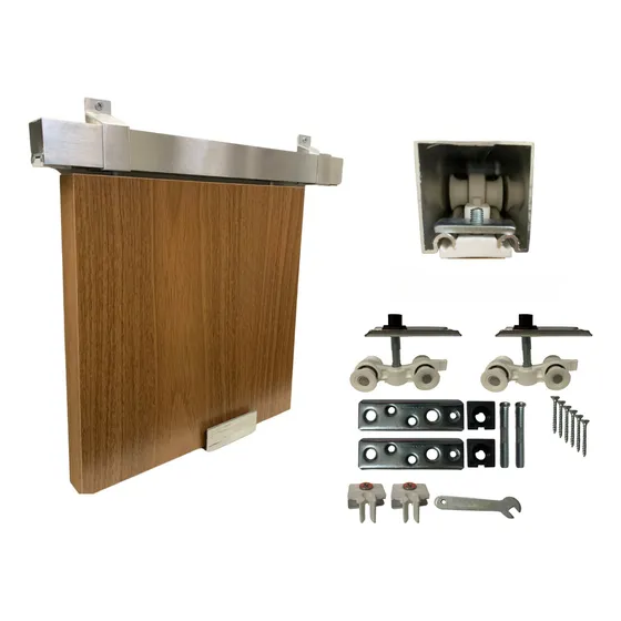 Kit Trilho Porta De Correr De Madeira Superior Suspensa 2mt